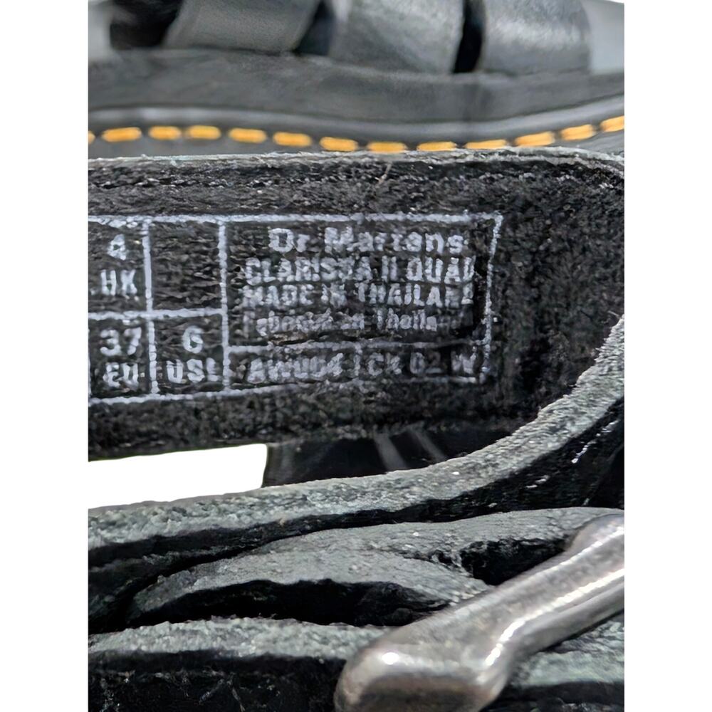 Dr. Martens Clarissa II Quad Womens 6 Leather Platform Black Buckle Sandals NWOB - Picture 9 of 9